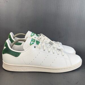 Adidas Stan Smith J 'White Green Embroidered' athletic sneaker shoes men's 10